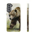Grizzly Bear in a Field - Impact Resistant Phone Case Samsung Galaxy S21 Plus Glossy